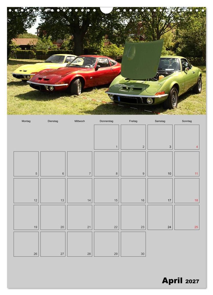 Weitere Ansicht: Opel GT Terminplaner (Wandkalender 2027 DIN A3 hoch), CALVENDO Monatskalender | Anja Bagunk, Calvendo