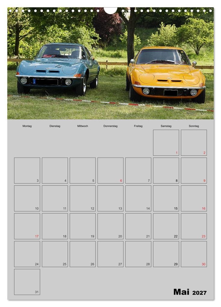 Weitere Ansicht: Opel GT Terminplaner (Wandkalender 2027 DIN A3 hoch), CALVENDO Monatskalender | Anja Bagunk, Calvendo