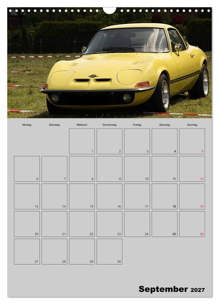 Weitere Ansicht: Opel GT Terminplaner (Wandkalender 2027 DIN A3 hoch), CALVENDO Monatskalender | Anja Bagunk, Calvendo