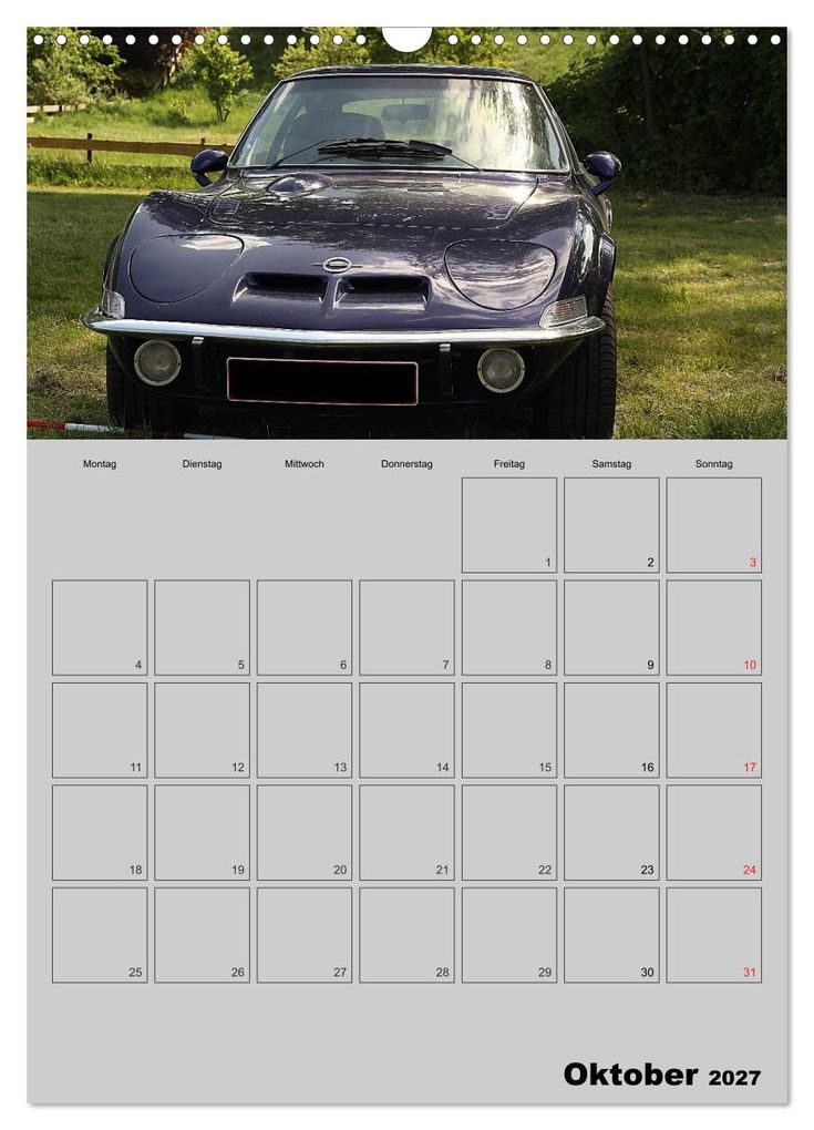 Weitere Ansicht: Opel GT Terminplaner (Wandkalender 2027 DIN A3 hoch), CALVENDO Monatskalender | Anja Bagunk, Calvendo