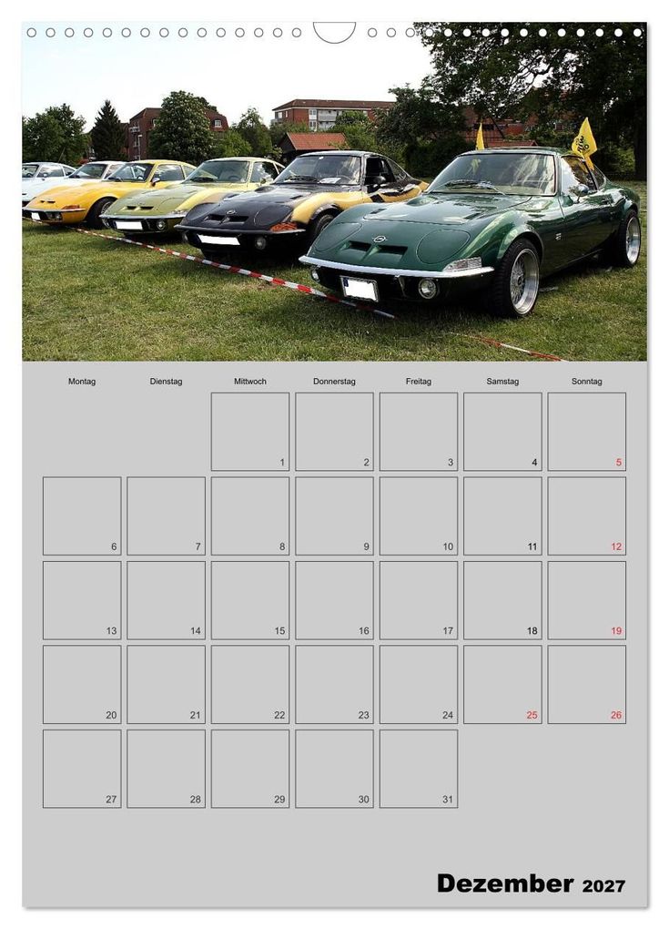 Weitere Ansicht: Opel GT Terminplaner (Wandkalender 2027 DIN A3 hoch), CALVENDO Monatskalender | Anja Bagunk, Calvendo