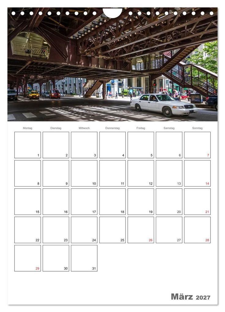 Weitere Ansicht: CHICAGO Terminplaner (Wandkalender 2027 DIN A4 hoch), CALVENDO Monatskalender | Melanie Viola, Calvendo