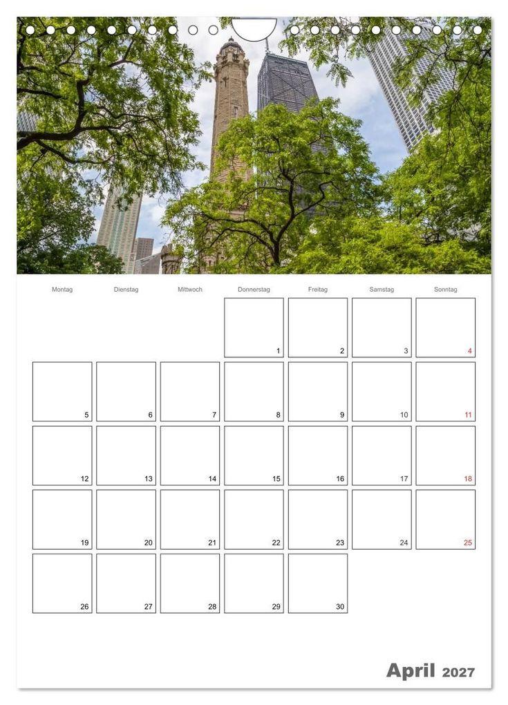 Weitere Ansicht: CHICAGO Terminplaner (Wandkalender 2027 DIN A4 hoch), CALVENDO Monatskalender | Melanie Viola, Calvendo