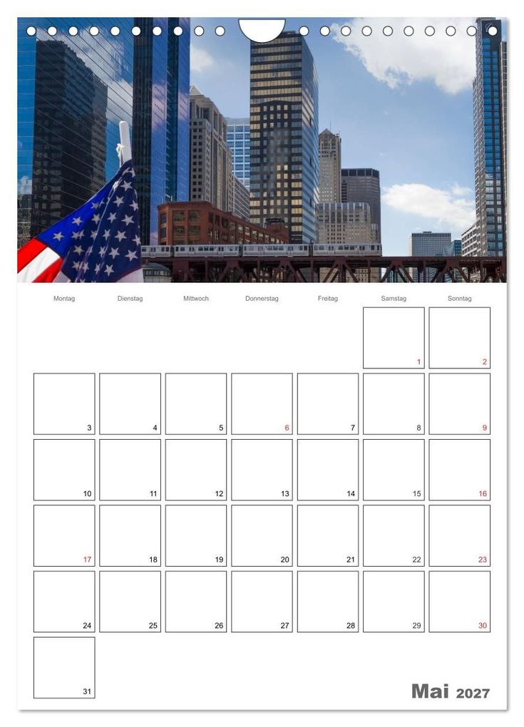 Weitere Ansicht: CHICAGO Terminplaner (Wandkalender 2027 DIN A4 hoch), CALVENDO Monatskalender | Melanie Viola, Calvendo