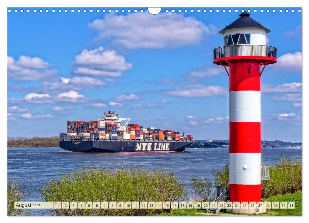 Weitere Ansicht: Containerschiffe auf der Elbe (Wandkalender 2027 DIN A3 quer), CALVENDO Monatskalender | Peter Roder, Calvendo