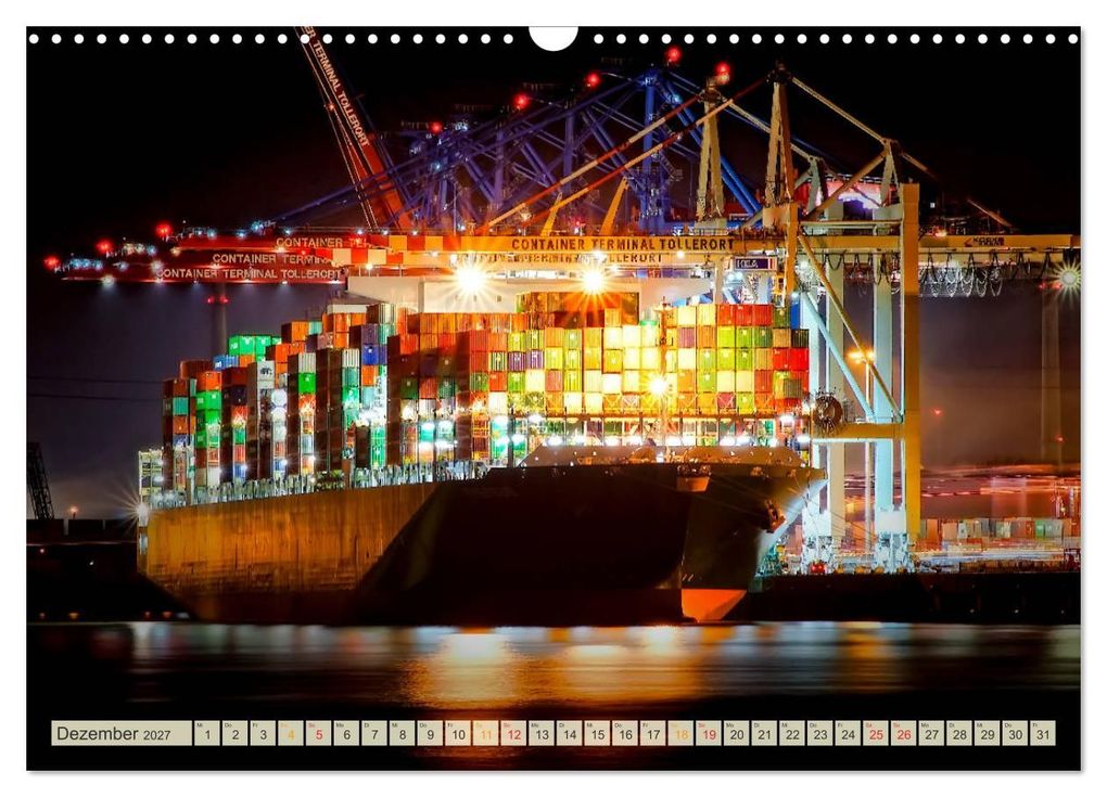 Weitere Ansicht: Containerschiffe auf der Elbe (Wandkalender 2027 DIN A3 quer), CALVENDO Monatskalender | Peter Roder, Calvendo