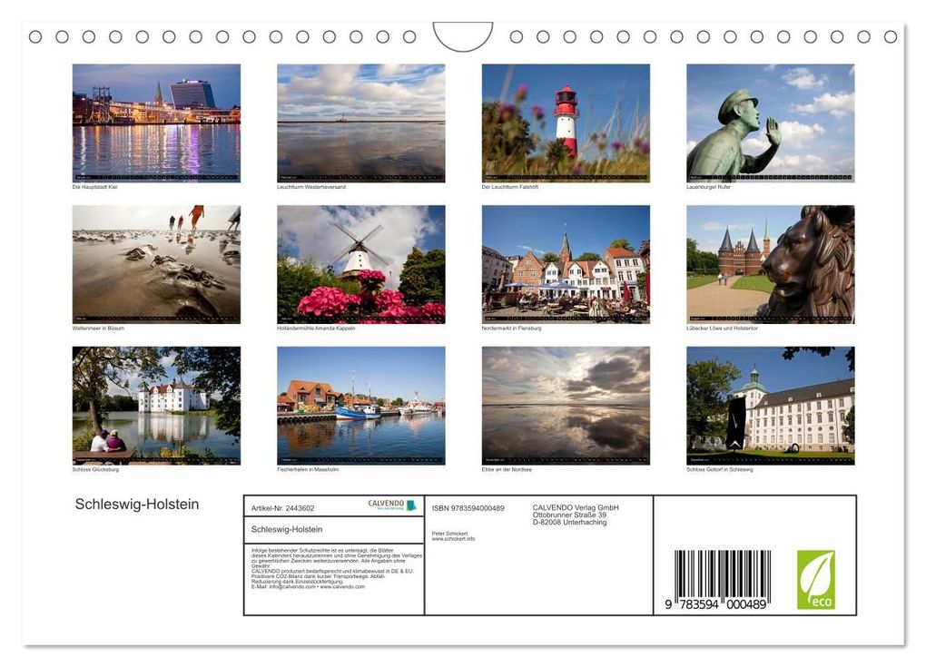 Weitere Ansicht: Schleswig-Holstein (Wandkalender 2027 DIN A4 quer), CALVENDO Monatskalender | Peter Schickert, Calvendo