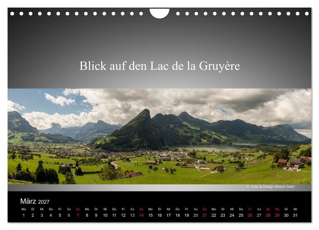 Weitere Ansicht: Panorama Schweiz (Wandkalender 2027 DIN A4 quer), CALVENDO Monatskalender | Marion Seibt, Calvendo