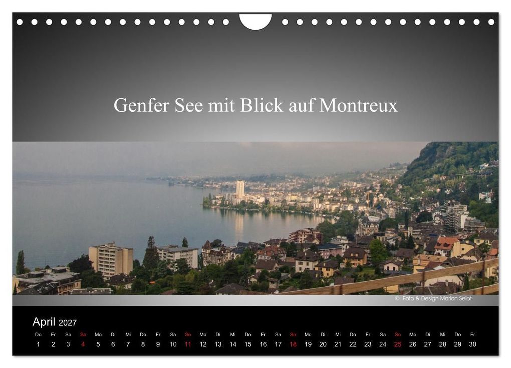 Weitere Ansicht: Panorama Schweiz (Wandkalender 2027 DIN A4 quer), CALVENDO Monatskalender | Marion Seibt, Calvendo