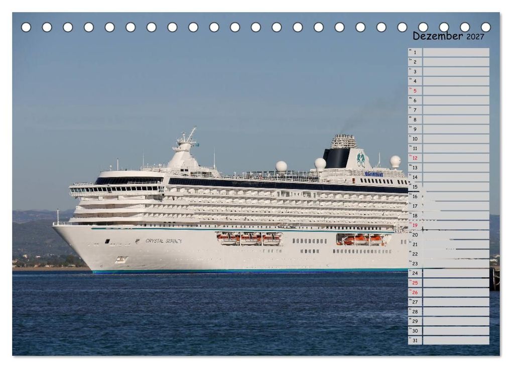 Weitere Ansicht: Riesen der Meere - Kreuzfahrtschiffe Geburtstagskalender (Tischkalender 2027 DIN A5 quer), CALVENDO Monatskalender | Frank Gayde, Calvendo
