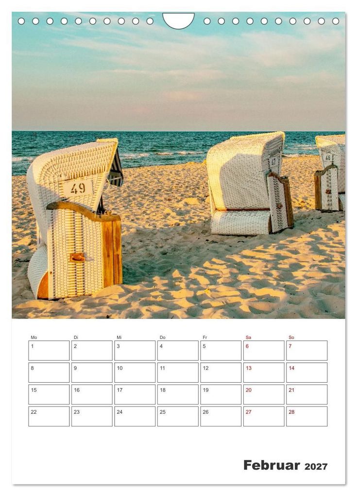Weitere Ansicht: Usedom - Terminplaner (Wandkalender 2027 DIN A4 hoch), CALVENDO Monatskalender | Nina Schwarze, Calvendo
