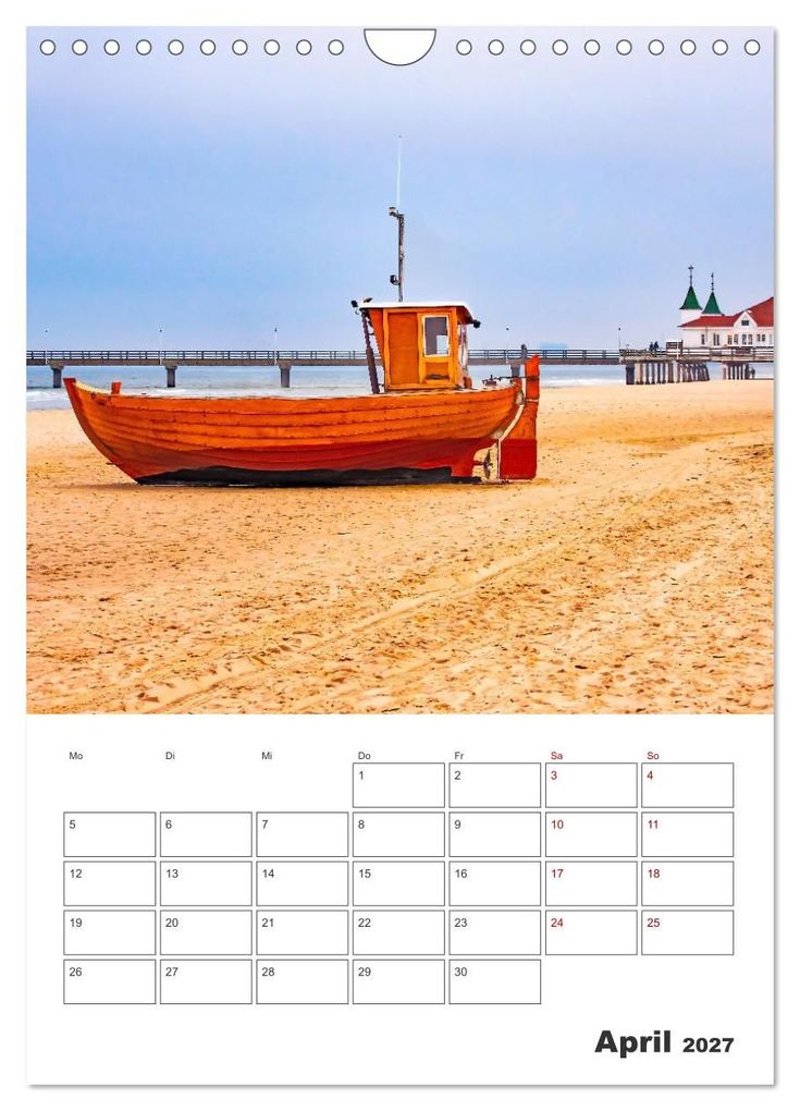 Weitere Ansicht: Usedom - Terminplaner (Wandkalender 2027 DIN A4 hoch), CALVENDO Monatskalender | Nina Schwarze, Calvendo