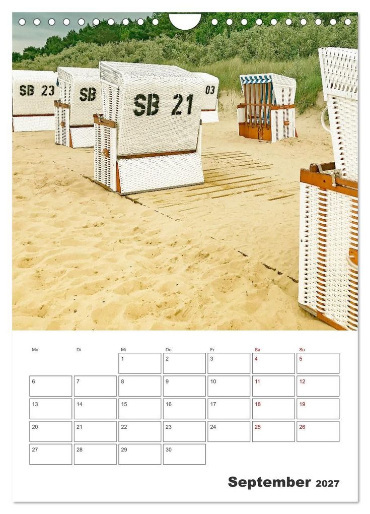 Weitere Ansicht: Usedom - Terminplaner (Wandkalender 2027 DIN A4 hoch), CALVENDO Monatskalender | Nina Schwarze, Calvendo