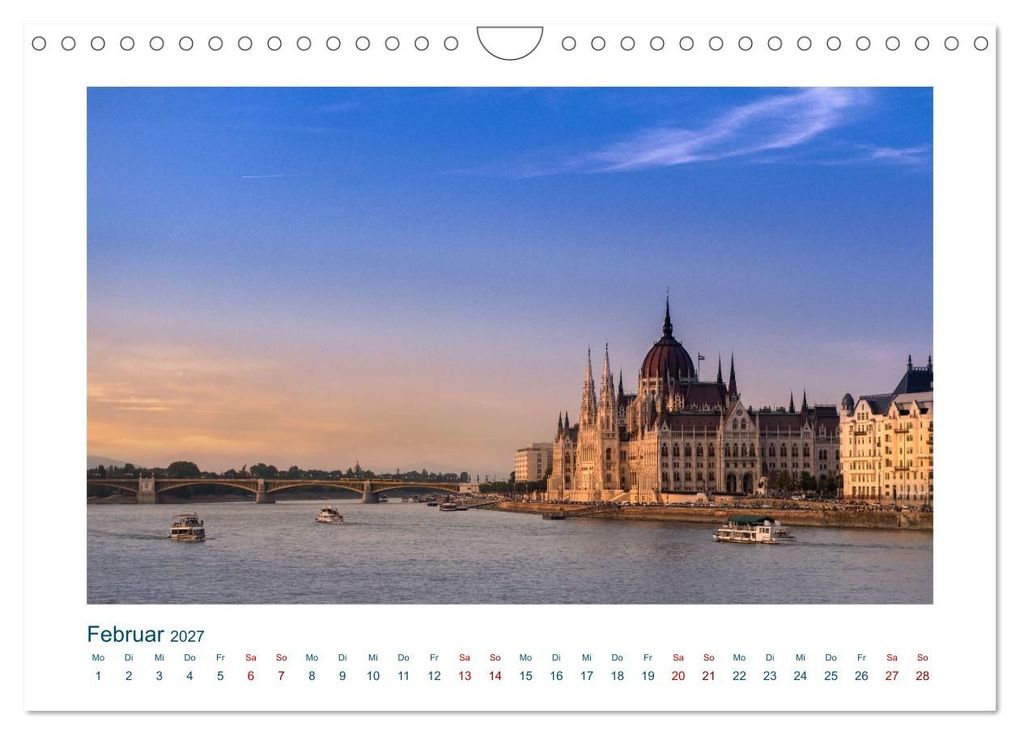 Weitere Ansicht: Budapest: zwischen Parlamentsgebäude und Burgpalast (Wandkalender 2027 DIN A4 quer), CALVENDO Monatskalender | Michael Heber, Calvendo