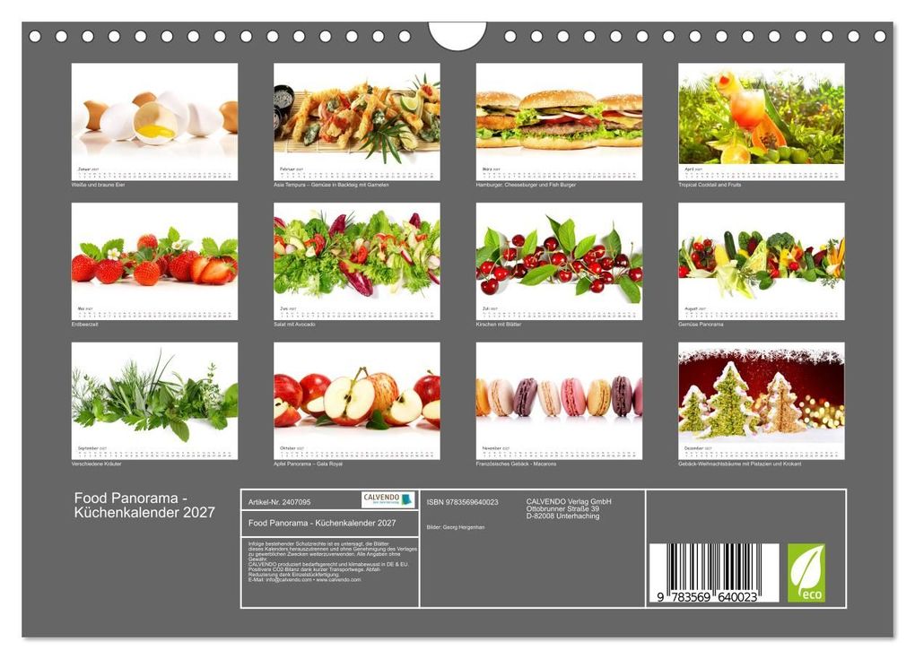 Weitere Ansicht: Food Panorama - Küchenkalender 2027 (Wandkalender 2027 DIN A4 quer), CALVENDO Monatskalender | Georg Hergenhan, Calvendo