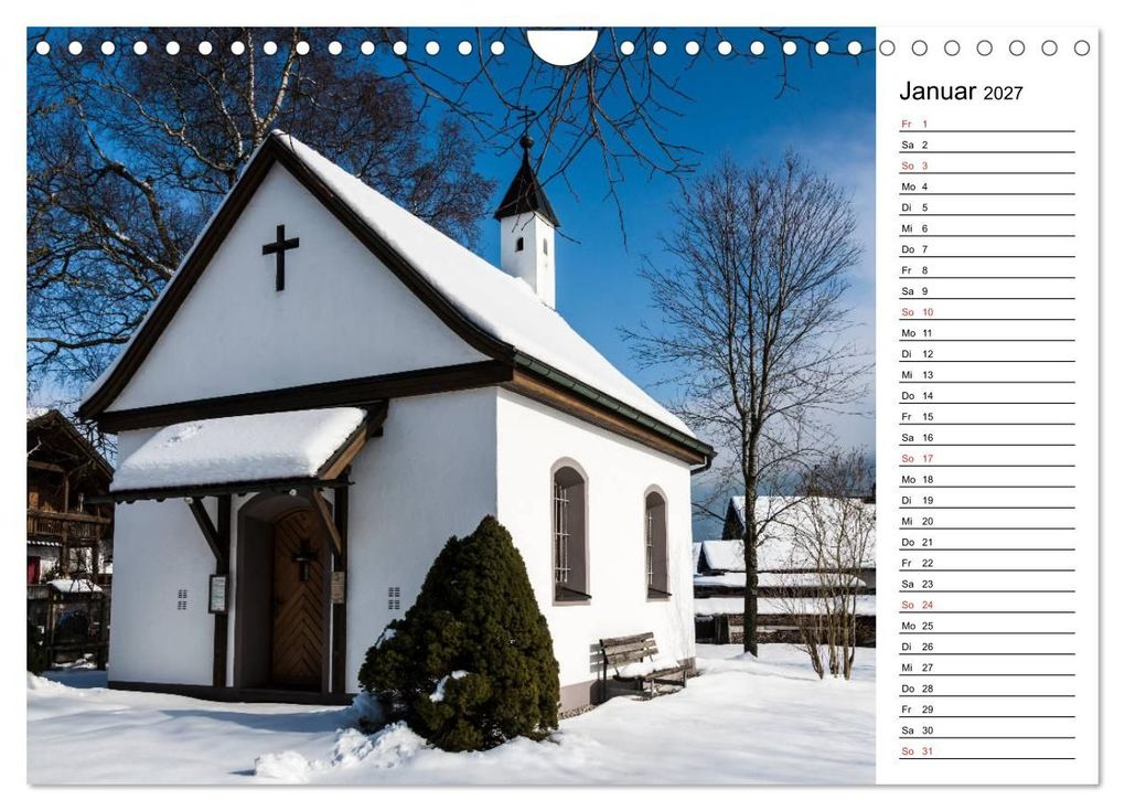 Weitere Ansicht: Kapellen - Kleinode im Ostallgäu mit Planerfunktion (Wandkalender 2027 DIN A4 quer), CALVENDO Monatskalender | Foto-FukS, Ursula Fleiß und Karsten Schütt, Calvendo