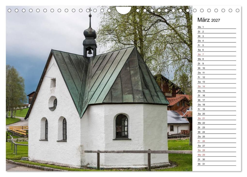 Weitere Ansicht: Kapellen - Kleinode im Ostallgäu mit Planerfunktion (Wandkalender 2027 DIN A4 quer), CALVENDO Monatskalender | Foto-FukS, Ursula Fleiß und Karsten Schütt, Calvendo