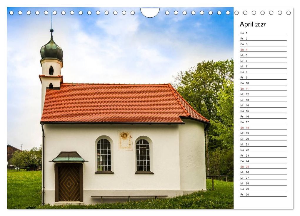 Weitere Ansicht: Kapellen - Kleinode im Ostallgäu mit Planerfunktion (Wandkalender 2027 DIN A4 quer), CALVENDO Monatskalender | Foto-FukS, Ursula Fleiß und Karsten Schütt, Calvendo