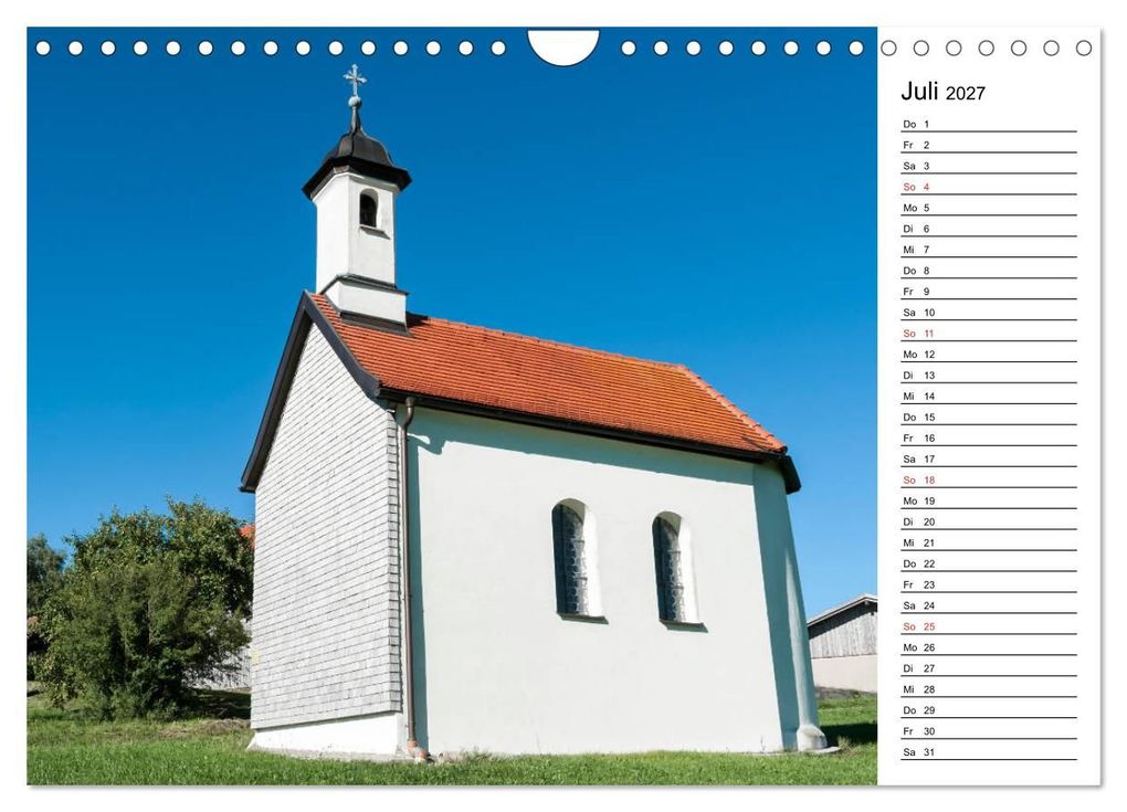 Weitere Ansicht: Kapellen - Kleinode im Ostallgäu mit Planerfunktion (Wandkalender 2027 DIN A4 quer), CALVENDO Monatskalender | Foto-FukS, Ursula Fleiß und Karsten Schütt, Calvendo