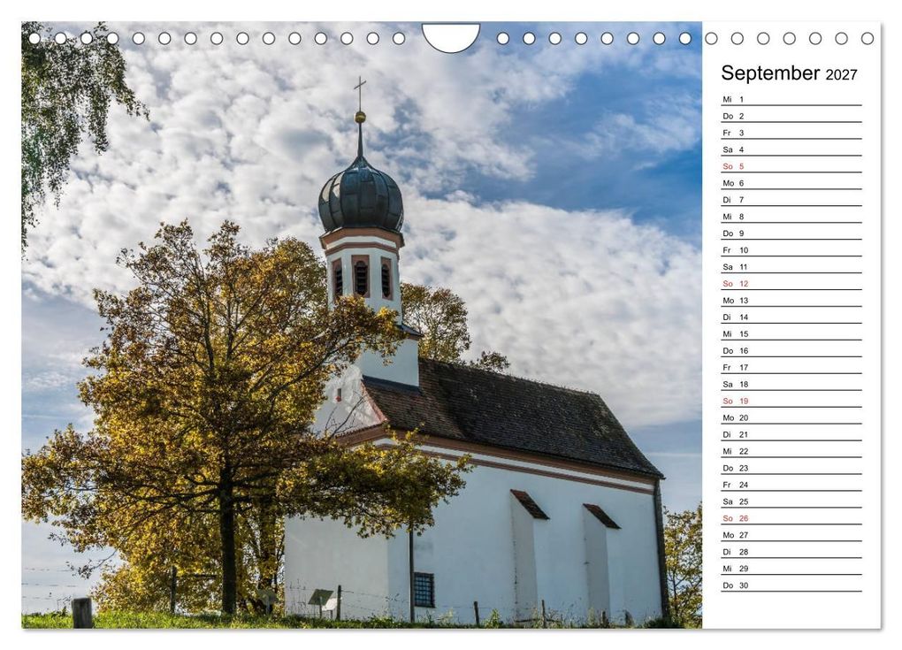 Weitere Ansicht: Kapellen - Kleinode im Ostallgäu mit Planerfunktion (Wandkalender 2027 DIN A4 quer), CALVENDO Monatskalender | Foto-FukS, Ursula Fleiß und Karsten Schütt, Calvendo