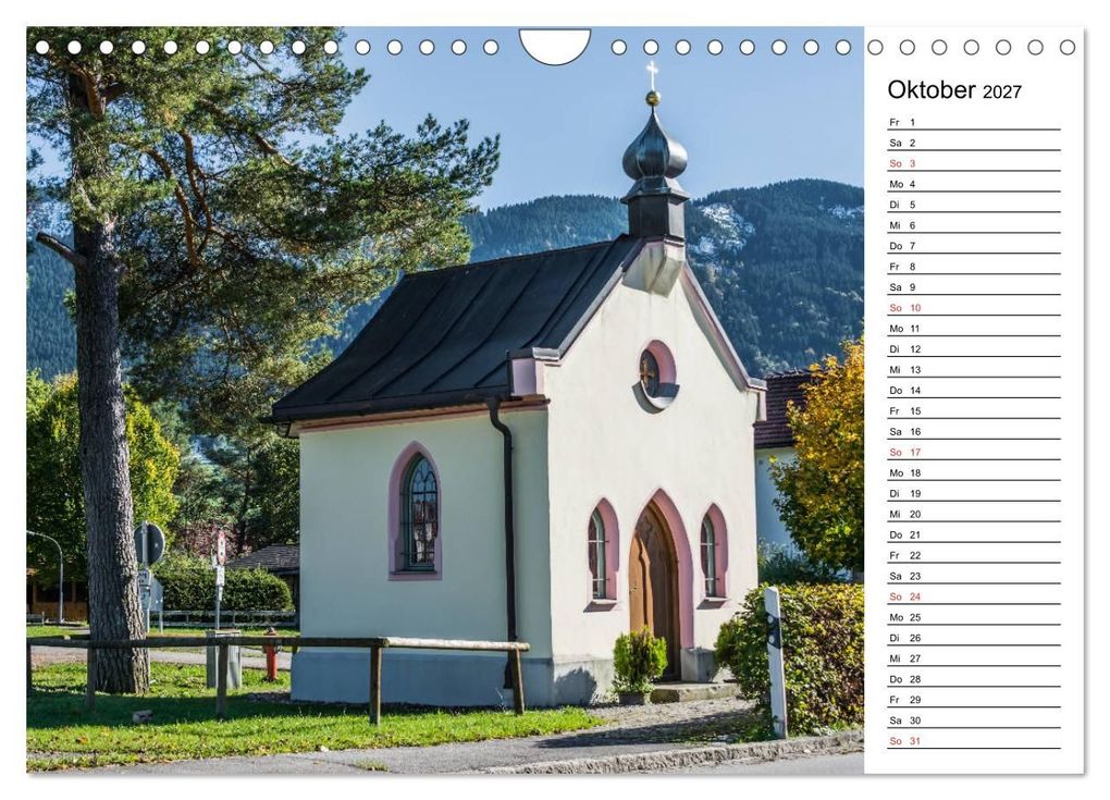 Weitere Ansicht: Kapellen - Kleinode im Ostallgäu mit Planerfunktion (Wandkalender 2027 DIN A4 quer), CALVENDO Monatskalender | Foto-FukS, Ursula Fleiß und Karsten Schütt, Calvendo