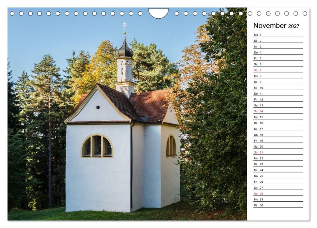 Weitere Ansicht: Kapellen - Kleinode im Ostallgäu mit Planerfunktion (Wandkalender 2027 DIN A4 quer), CALVENDO Monatskalender | Foto-FukS, Ursula Fleiß und Karsten Schütt, Calvendo