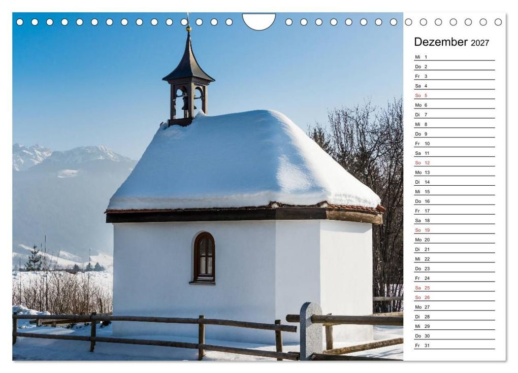 Weitere Ansicht: Kapellen - Kleinode im Ostallgäu mit Planerfunktion (Wandkalender 2027 DIN A4 quer), CALVENDO Monatskalender | Foto-FukS, Ursula Fleiß und Karsten Schütt, Calvendo