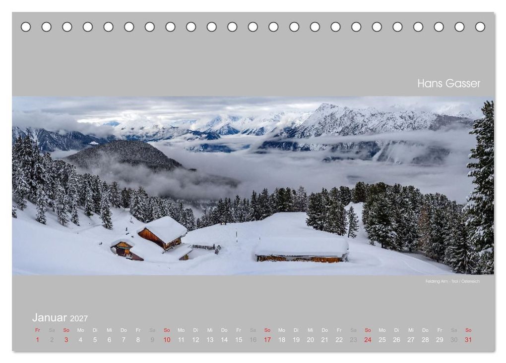 Weitere Ansicht: GROSSARTIGE LANDSCHAFTEN 2027 (Tischkalender 2027 DIN A5 quer), CALVENDO Monatskalender | Hans Gasser, Calvendo