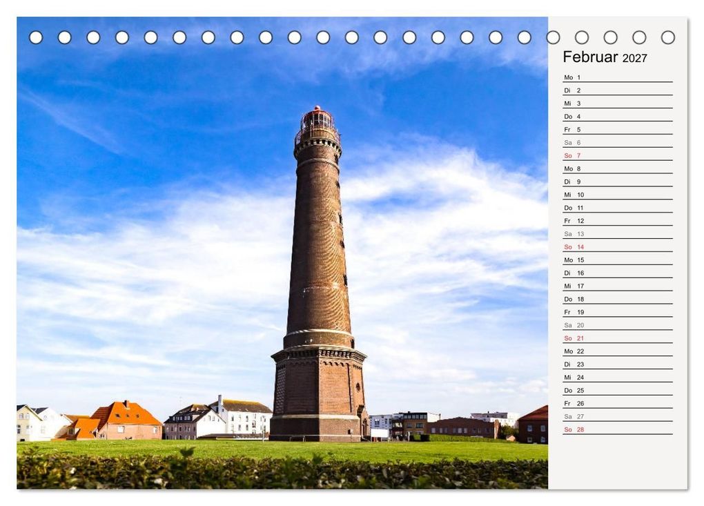 Weitere Ansicht: BORKUM Geburtstagskalender mit Planerfunktion (Tischkalender 2027 DIN A5 quer), CALVENDO Monatskalender | Andrea Dreegmeyer, Calvendo