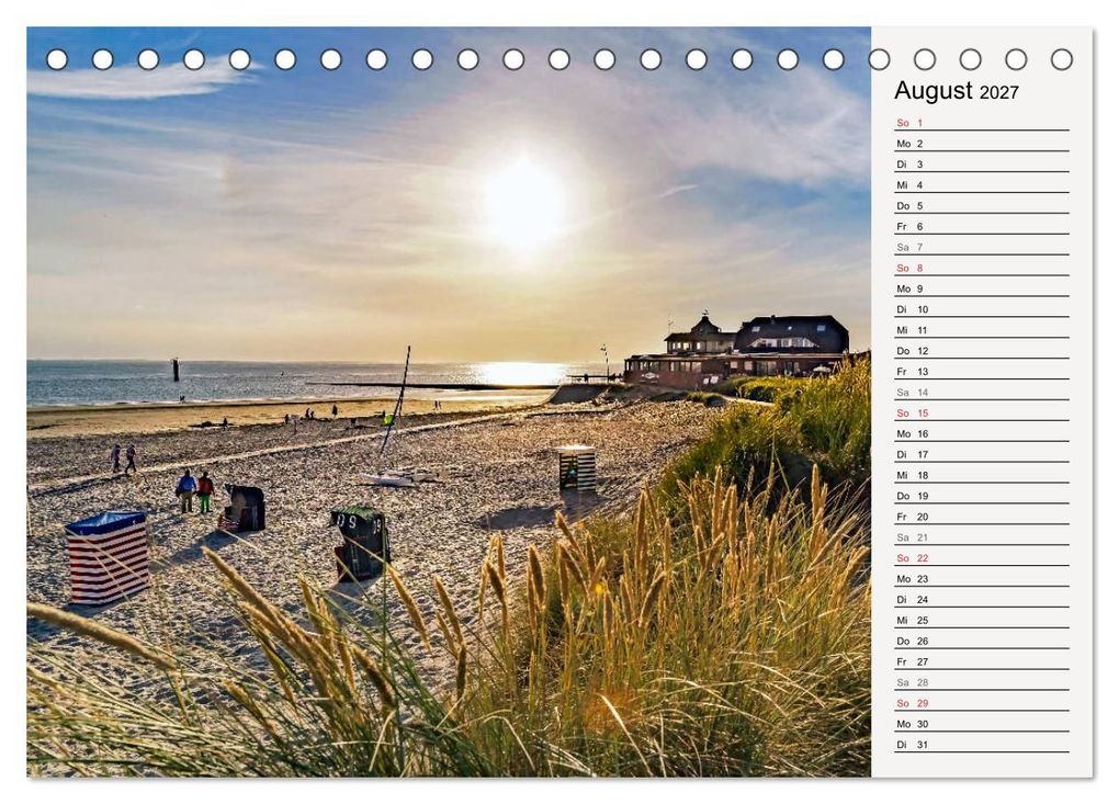 Weitere Ansicht: BORKUM Geburtstagskalender mit Planerfunktion (Tischkalender 2027 DIN A5 quer), CALVENDO Monatskalender | Andrea Dreegmeyer, Calvendo