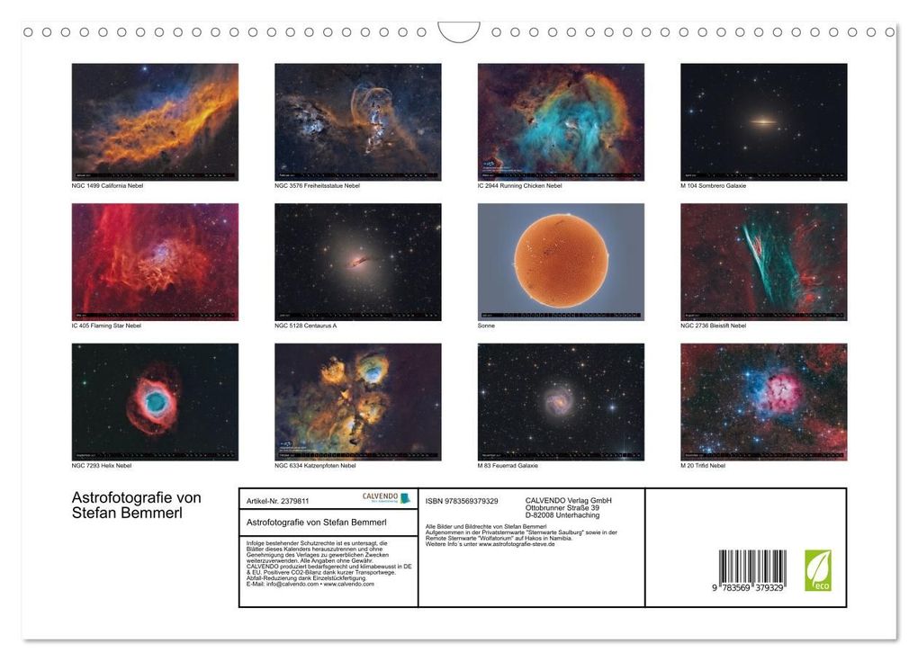 Weitere Ansicht: Astrofotografie von Stefan Bemmerl (Wandkalender 2027 DIN A3 quer), CALVENDO Monatskalender | Stefan Bemmerl, Calvendo