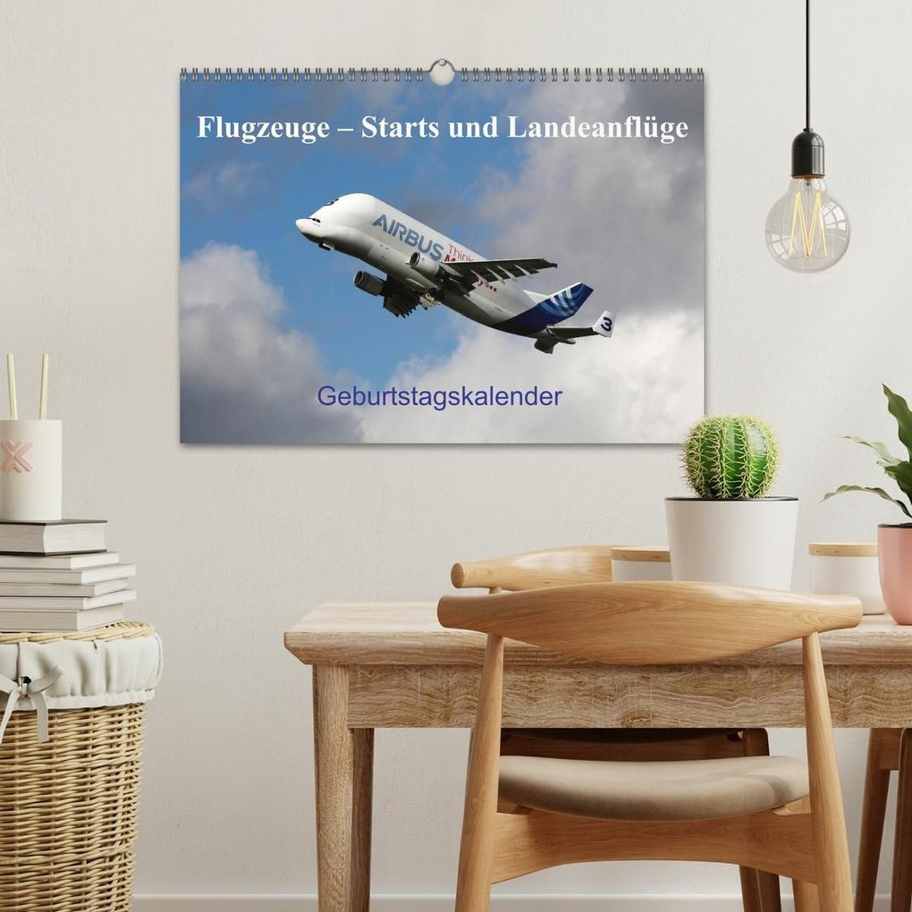 Weitere Ansicht: Flugzeuge - Starts und Landeanflüge Geburtstagsplaner (Wandkalender 2027 DIN A3 quer), CALVENDO Monatskalender | Frank Gayde, Calvendo