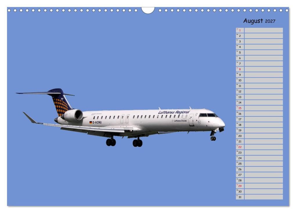 Weitere Ansicht: Flugzeuge - Starts und Landeanflüge Geburtstagsplaner (Wandkalender 2027 DIN A3 quer), CALVENDO Monatskalender | Frank Gayde, Calvendo