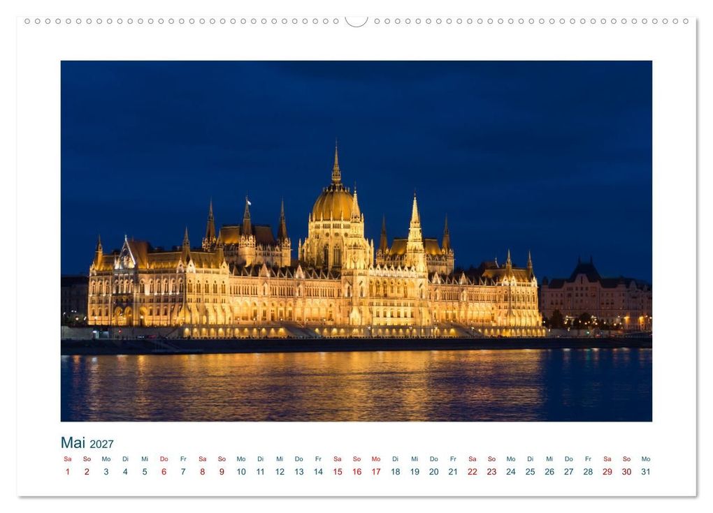Weitere Ansicht: Budapest: zwischen Parlamentsgebäude und Burgpalast (Wandkalender 2027 DIN A2 quer), CALVENDO Monatskalender | Michael Heber, Calvendo