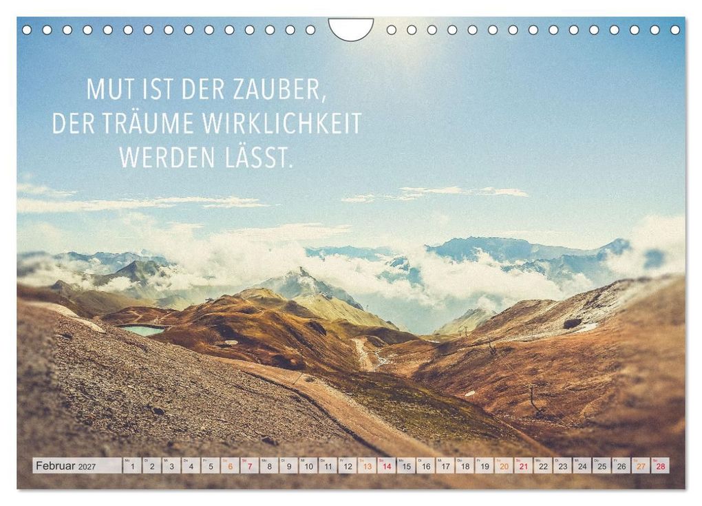 Weitere Ansicht: Träume - Motivationssprüche für Dich (Wandkalender 2027 DIN A4 quer), CALVENDO Monatskalender | Dirk Meutzner, Calvendo