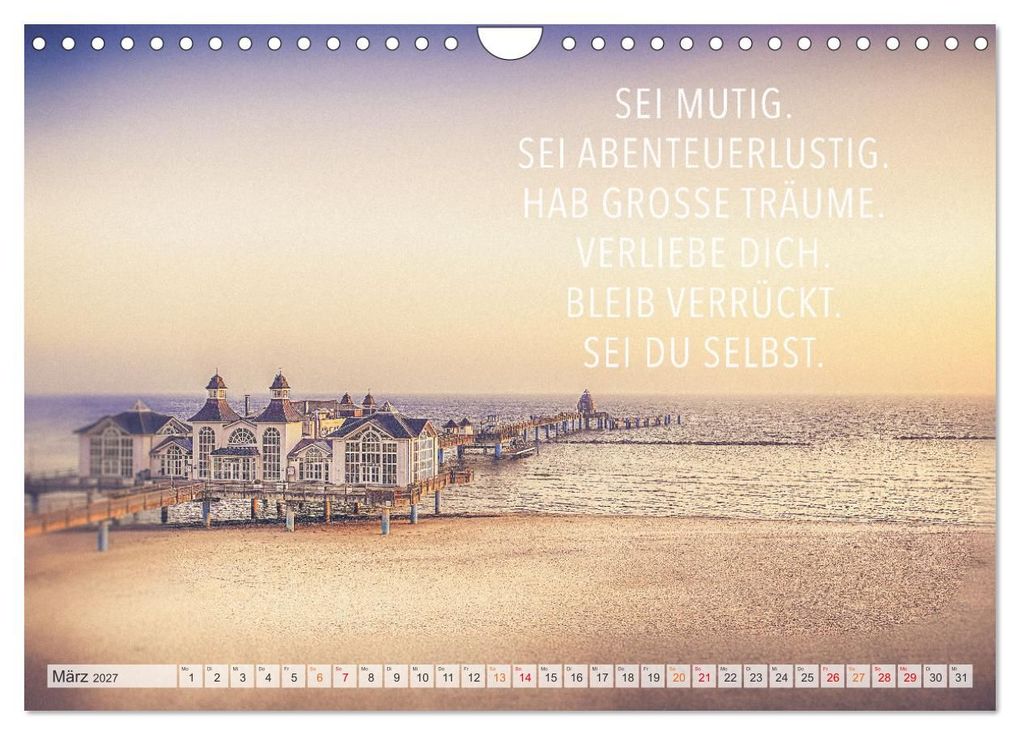 Weitere Ansicht: Träume - Motivationssprüche für Dich (Wandkalender 2027 DIN A4 quer), CALVENDO Monatskalender | Dirk Meutzner, Calvendo