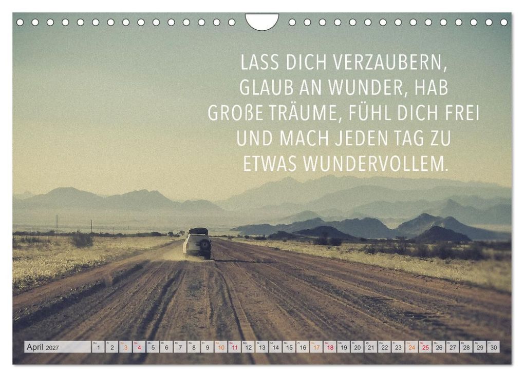 Weitere Ansicht: Träume - Motivationssprüche für Dich (Wandkalender 2027 DIN A4 quer), CALVENDO Monatskalender | Dirk Meutzner, Calvendo