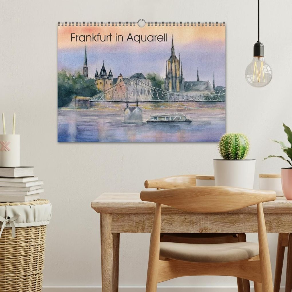 Weitere Ansicht: Frankfurt in Aquarell (Wandkalender 2027 DIN A3 quer), CALVENDO Monatskalender | Jitka Krause, Calvendo