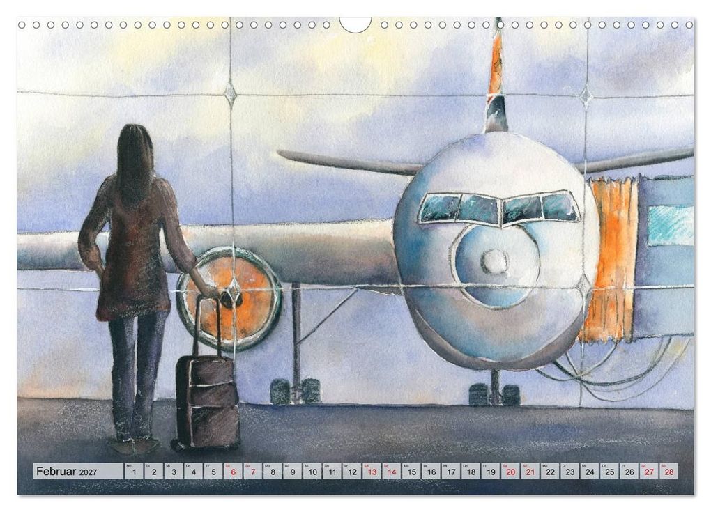 Weitere Ansicht: Frankfurt in Aquarell (Wandkalender 2027 DIN A3 quer), CALVENDO Monatskalender | Jitka Krause, Calvendo