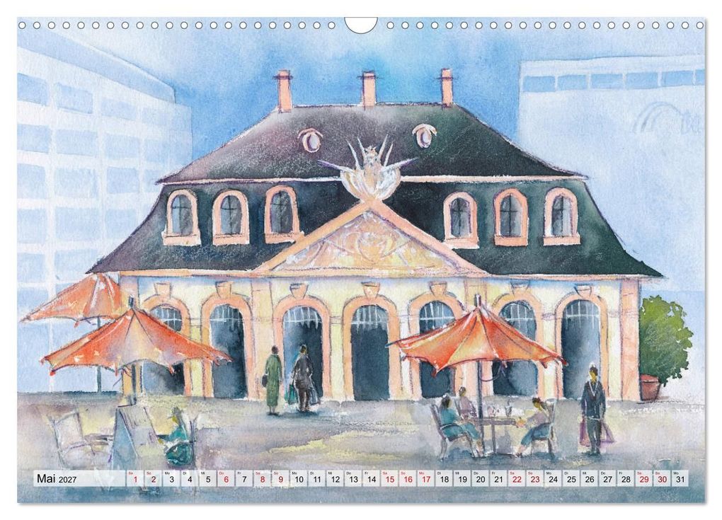 Weitere Ansicht: Frankfurt in Aquarell (Wandkalender 2027 DIN A3 quer), CALVENDO Monatskalender | Jitka Krause, Calvendo