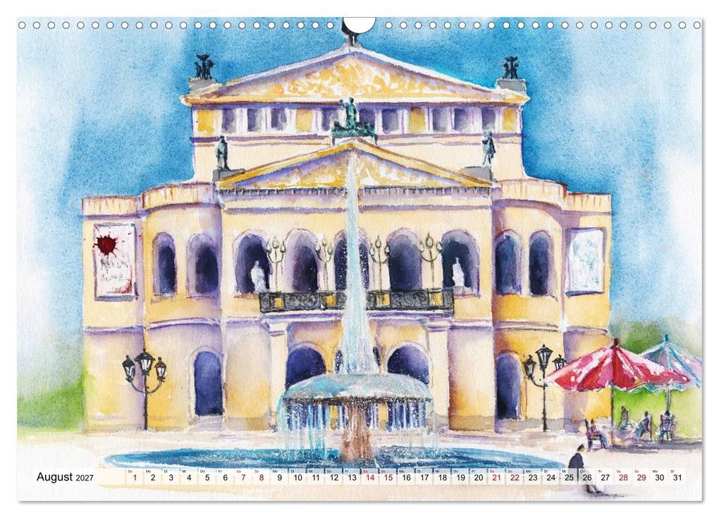Weitere Ansicht: Frankfurt in Aquarell (Wandkalender 2027 DIN A3 quer), CALVENDO Monatskalender | Jitka Krause, Calvendo