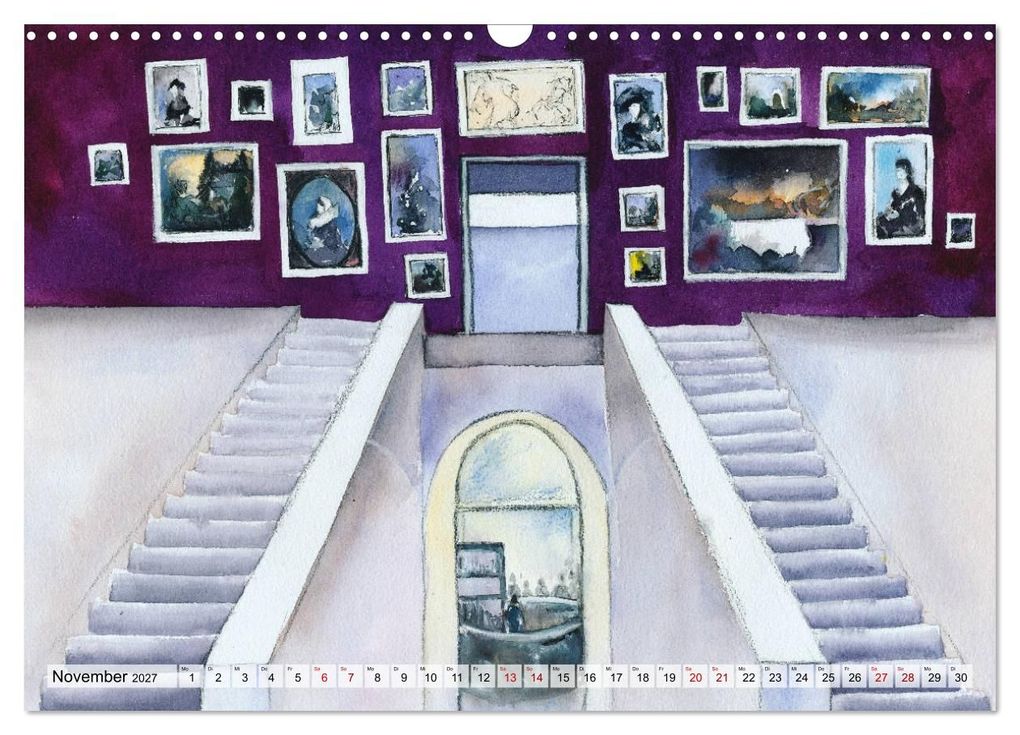 Weitere Ansicht: Frankfurt in Aquarell (Wandkalender 2027 DIN A3 quer), CALVENDO Monatskalender | Jitka Krause, Calvendo