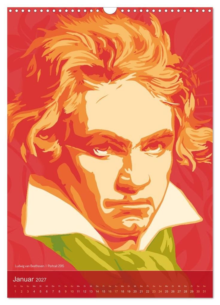 Weitere Ansicht: Ludwig van Beethoven - Portraits, Artworks und Designs (Wandkalender 2027 DIN A3 hoch), CALVENDO Monatskalender | Detlef Hipp & Partner, Calvendo