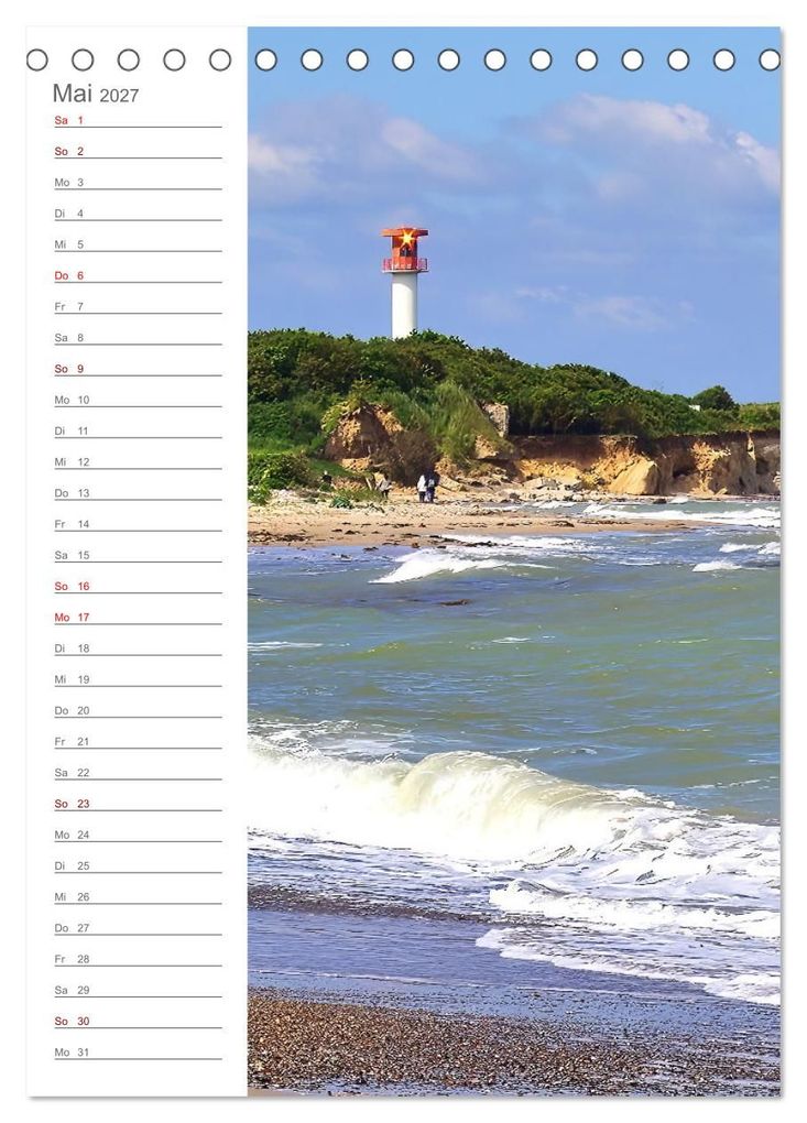 Weitere Ansicht: Leuchtender Geburtstagskalender - Leuchttürme an Ost-und Nordsee (Tischkalender 2027 DIN A5 hoch), CALVENDO Monatskalender | Michaela Schimmack, Calvendo