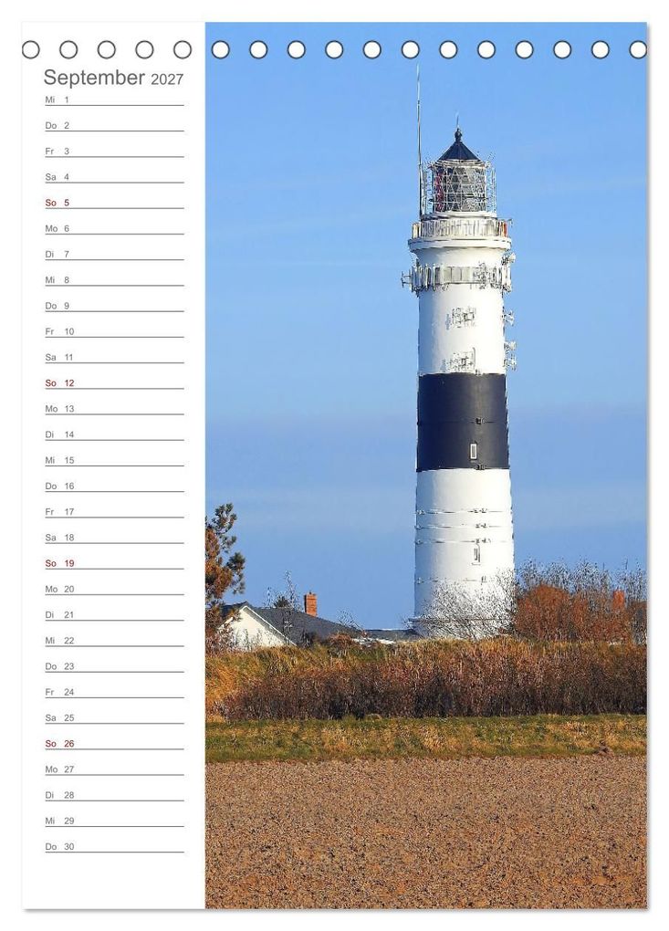 Weitere Ansicht: Leuchtender Geburtstagskalender - Leuchttürme an Ost-und Nordsee (Tischkalender 2027 DIN A5 hoch), CALVENDO Monatskalender | Michaela Schimmack, Calvendo