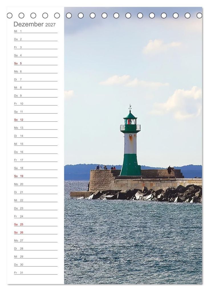 Weitere Ansicht: Leuchtender Geburtstagskalender - Leuchttürme an Ost-und Nordsee (Tischkalender 2027 DIN A5 hoch), CALVENDO Monatskalender | Michaela Schimmack, Calvendo