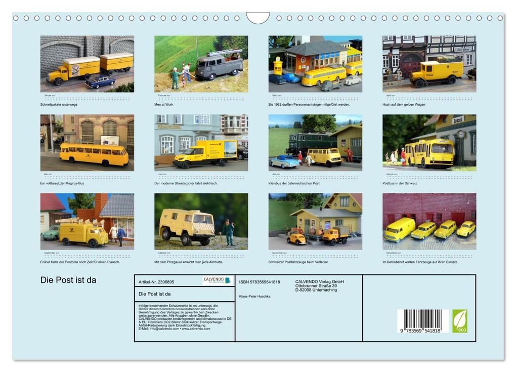 Weitere Ansicht: Die Post ist da (Wandkalender 2027 DIN A3 quer), CALVENDO Monatskalender | Klaus-Peter Huschka, Calvendo