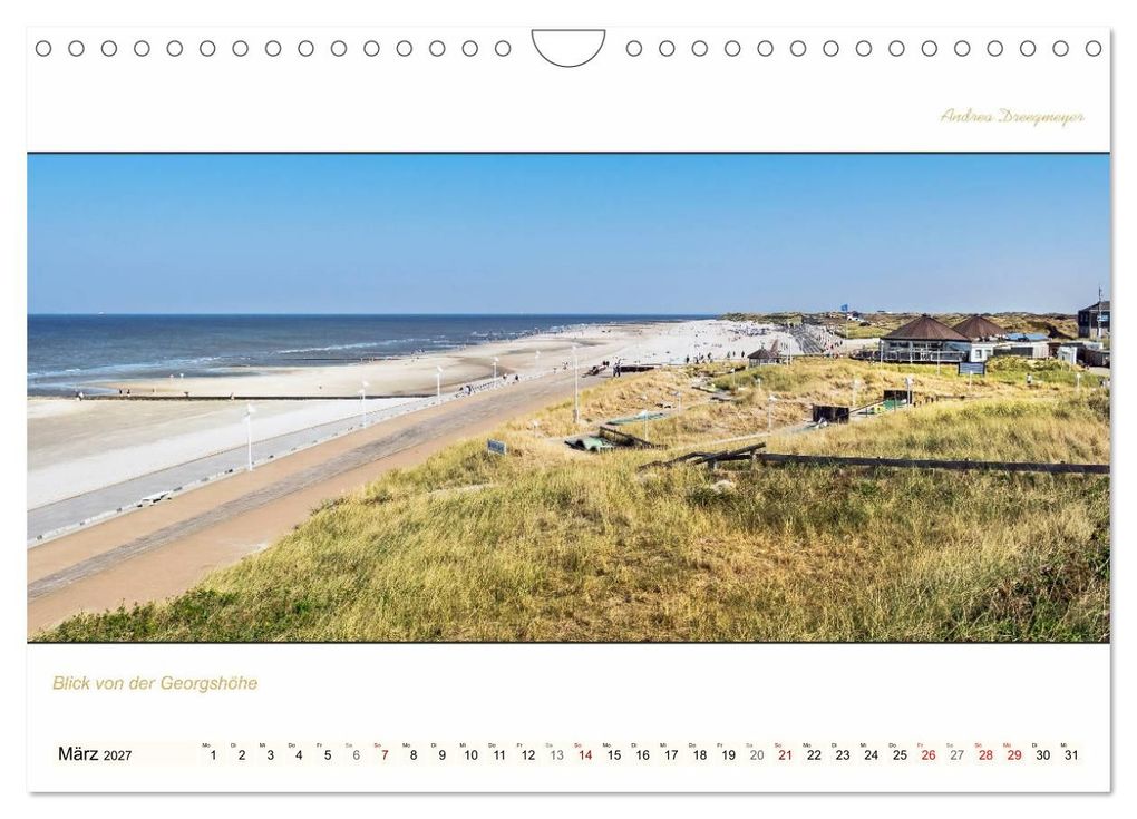 Weitere Ansicht: NORDERNEY PANORAMA (Wandkalender 2027 DIN A4 quer), CALVENDO Monatskalender | Andrea Dreegmeyer, Calvendo
