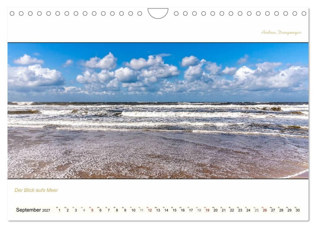 Weitere Ansicht: NORDERNEY PANORAMA (Wandkalender 2027 DIN A4 quer), CALVENDO Monatskalender | Andrea Dreegmeyer, Calvendo
