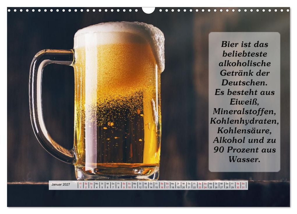 Weitere Ansicht: Wissenswertes über Bier (Wandkalender 2027 DIN A3 quer), CALVENDO Monatskalender | Gunter Kirsch